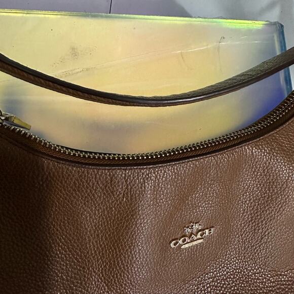 EUC Coach Brown Harley Pebble Leather Hobo Shoulder Bag F38259 - Picture 12 of 15